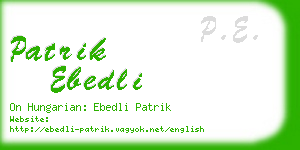 patrik ebedli business card
